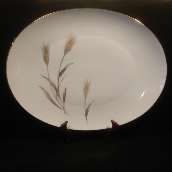 Sango 15 in Oval Serving Platter in Autumn Gold - Picture 1 of 14